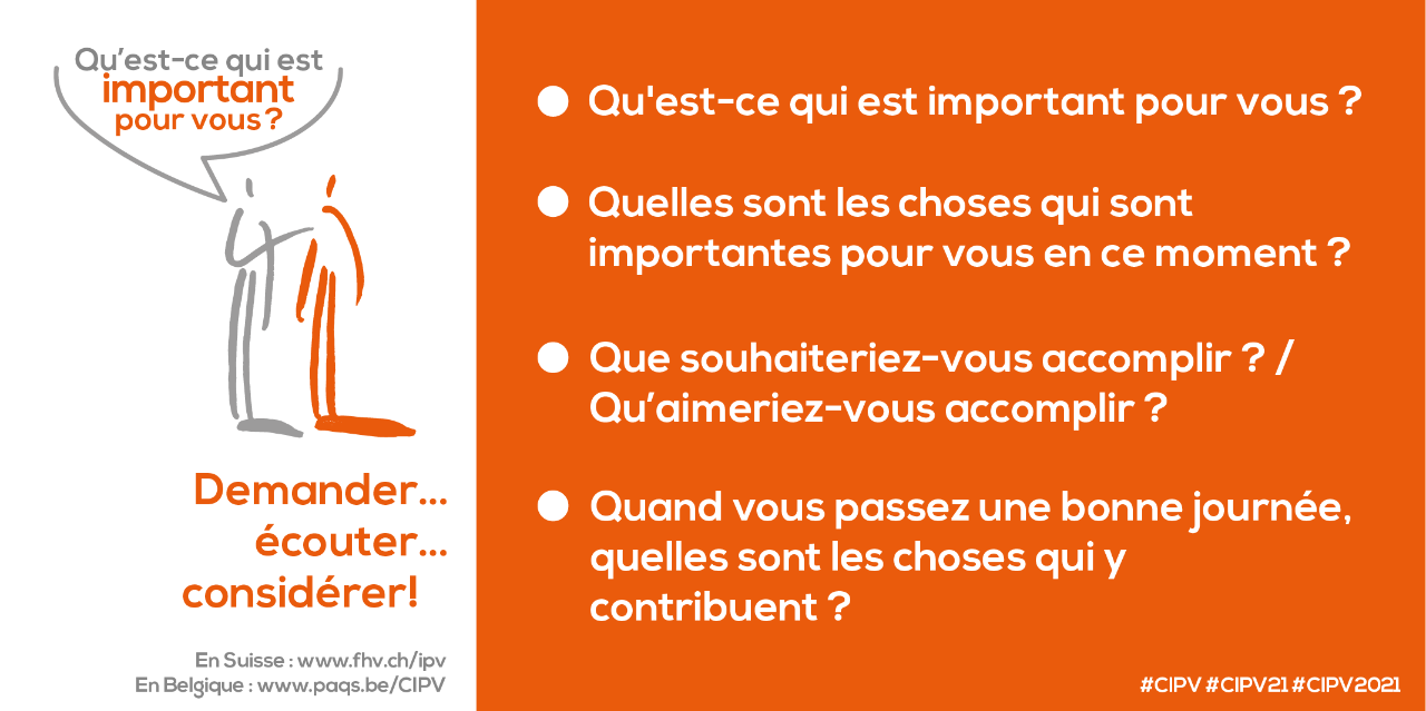 Qu'est-ce qui est important pour vous?
