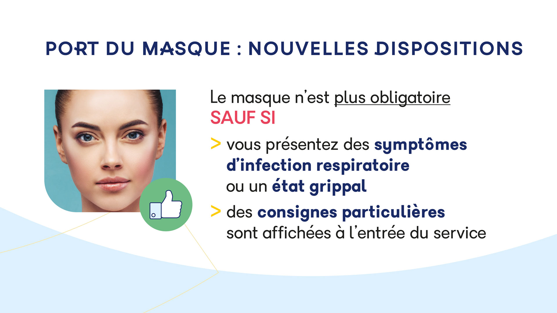 Port du masque: nouvelles dispositions