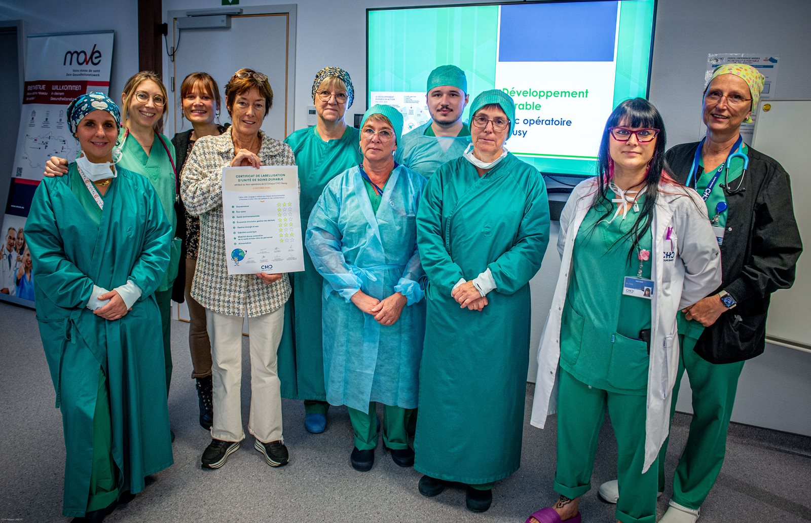 Le bloc opératoire de la Clinique CHC Heusy labélisé unité durable